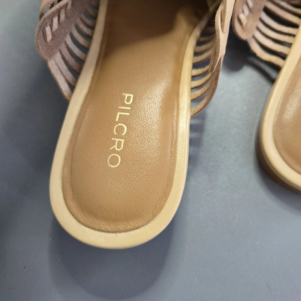 Pilcro Beige Woven Mules - Picture 11 of 15